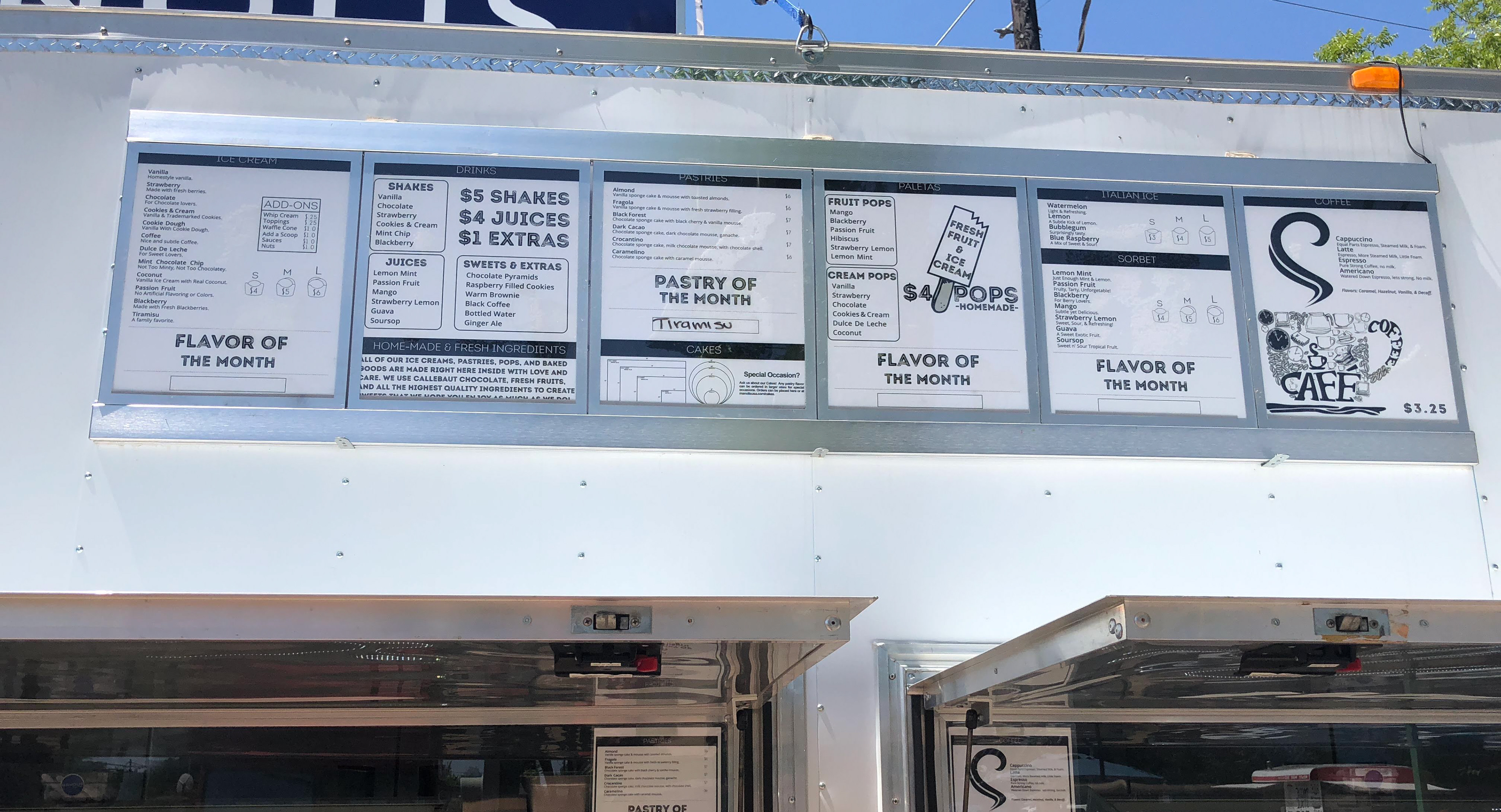 Pastry sign — Crocantino (Austin skyline)