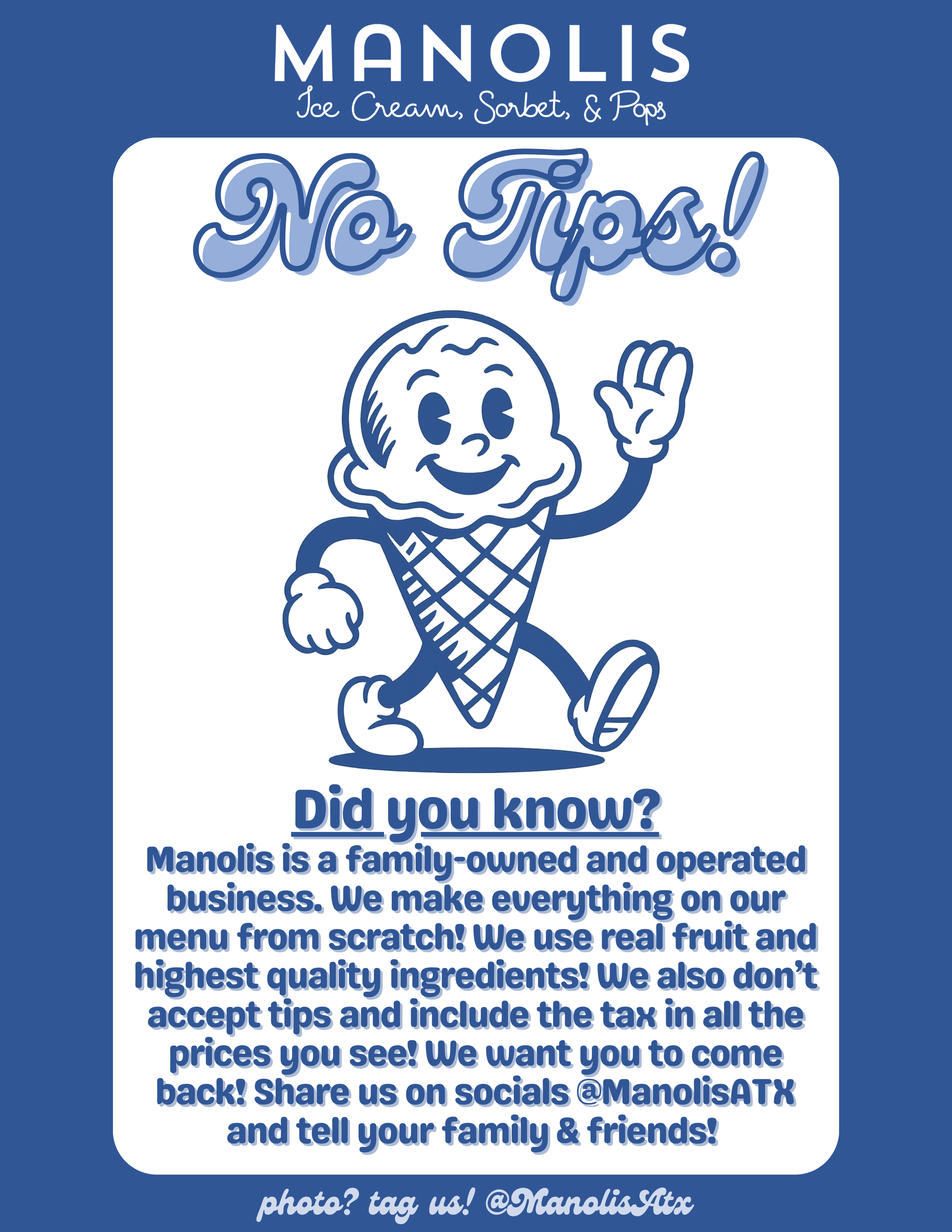 2026 menu — No Tips