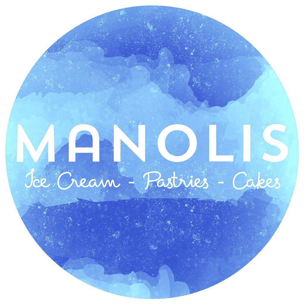 Manolis sticker on product