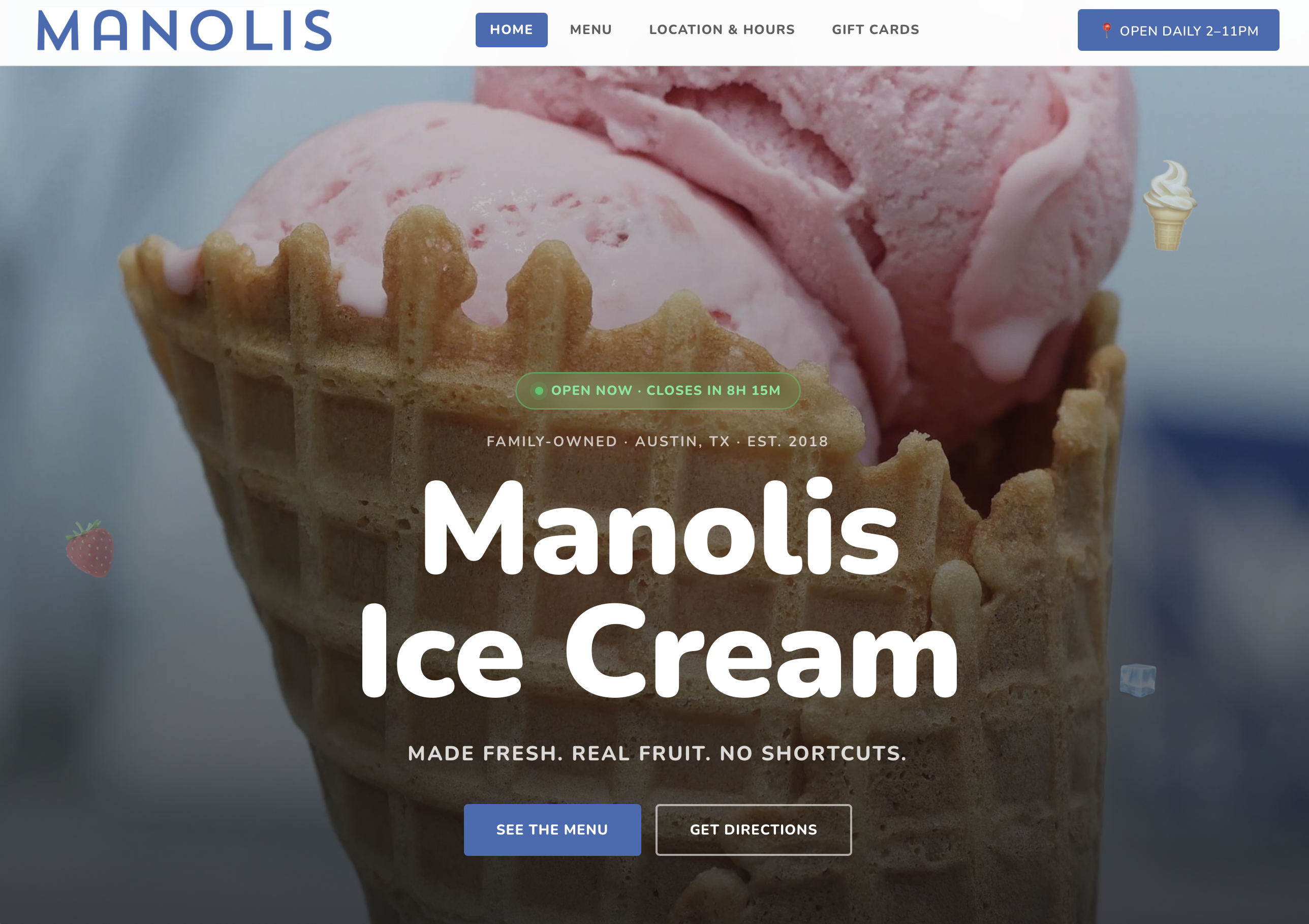 Manolis website — 2026 rebuild